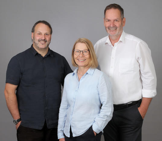 (L-R) Mattia Dellacroce (Chief Technology Officer), Arja Roos (Managing Director), Johannes Roos (Head of Innovation).